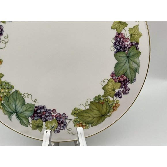 Royal Worchester Vine Harvest Cake Plate, Made in England, 11" Round - Picture 9 of 16